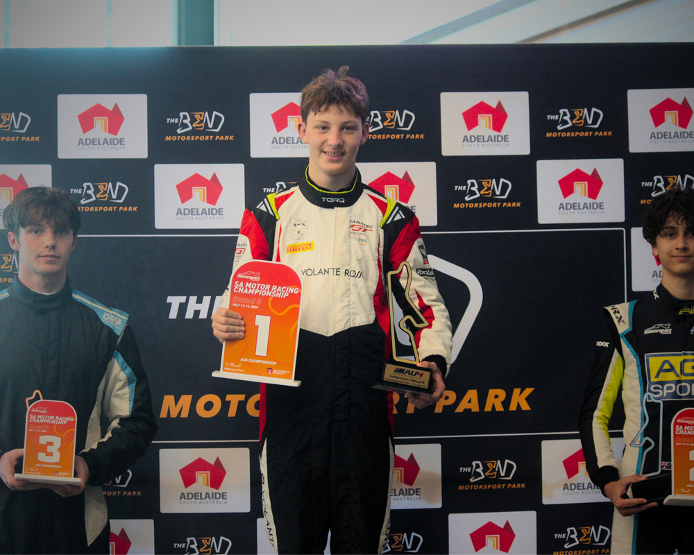 Isaac McNeill during a race day event