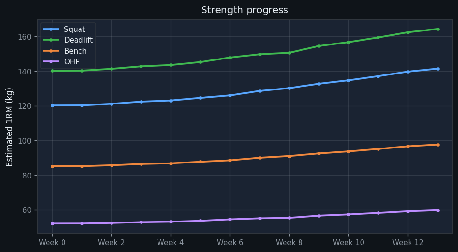 Strength Progress Graph