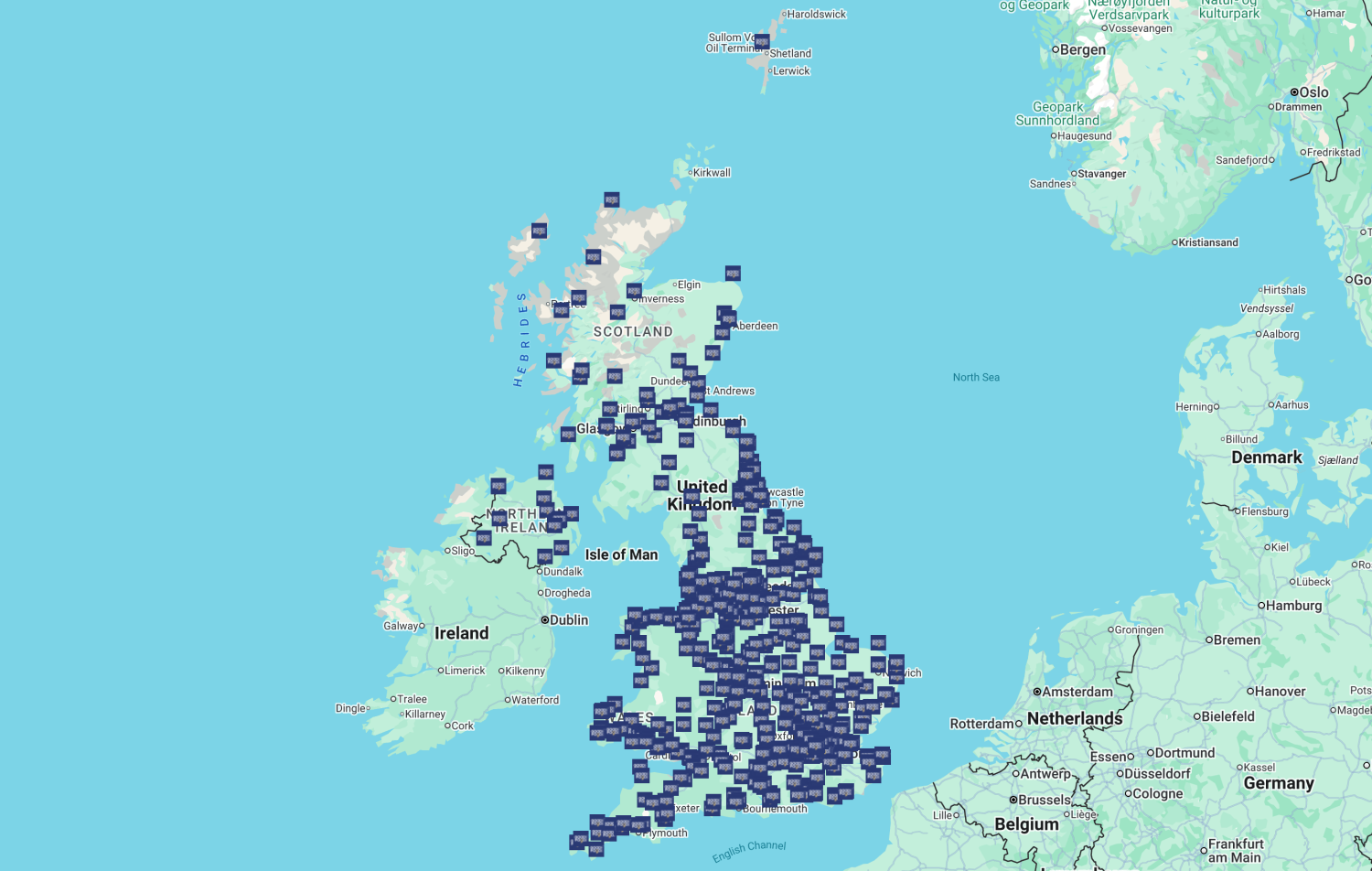 Map of Good Food Award Winners across the UK