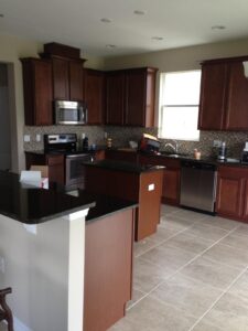 Wood refinishing sample