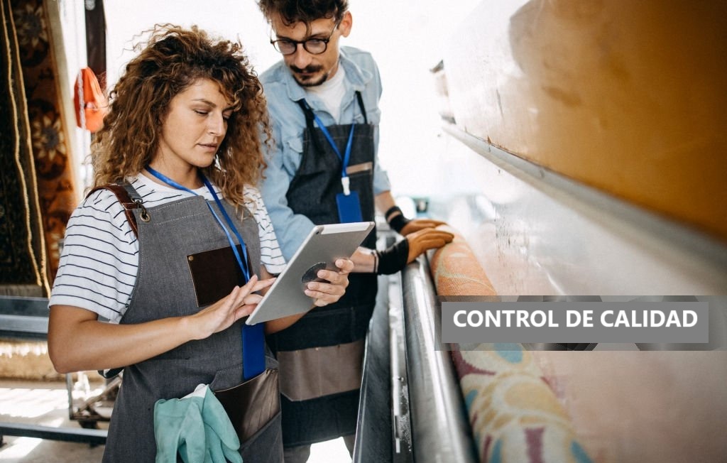 Detalle de alfombra limpia