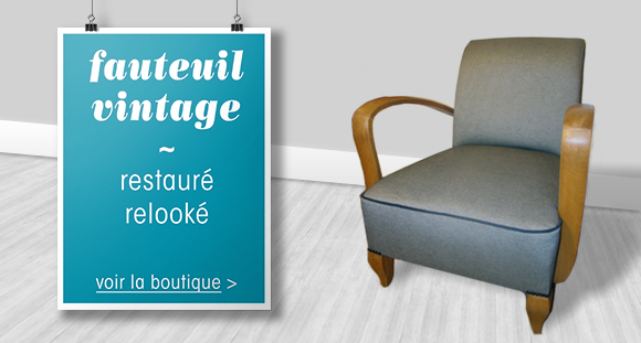 Fauteuil vintage coloré