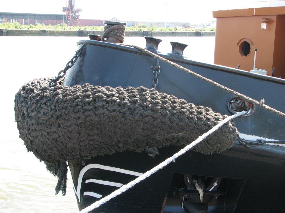 Détail de l'étrave du Remorqueur Le Puissant