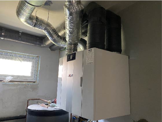 Hővisszanyerős szellőztető gép