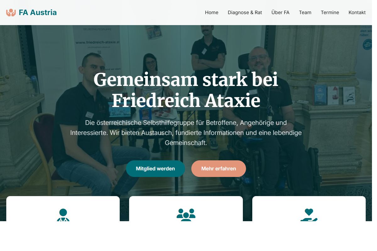 AI Redesign for friedreich-ataxie.at/