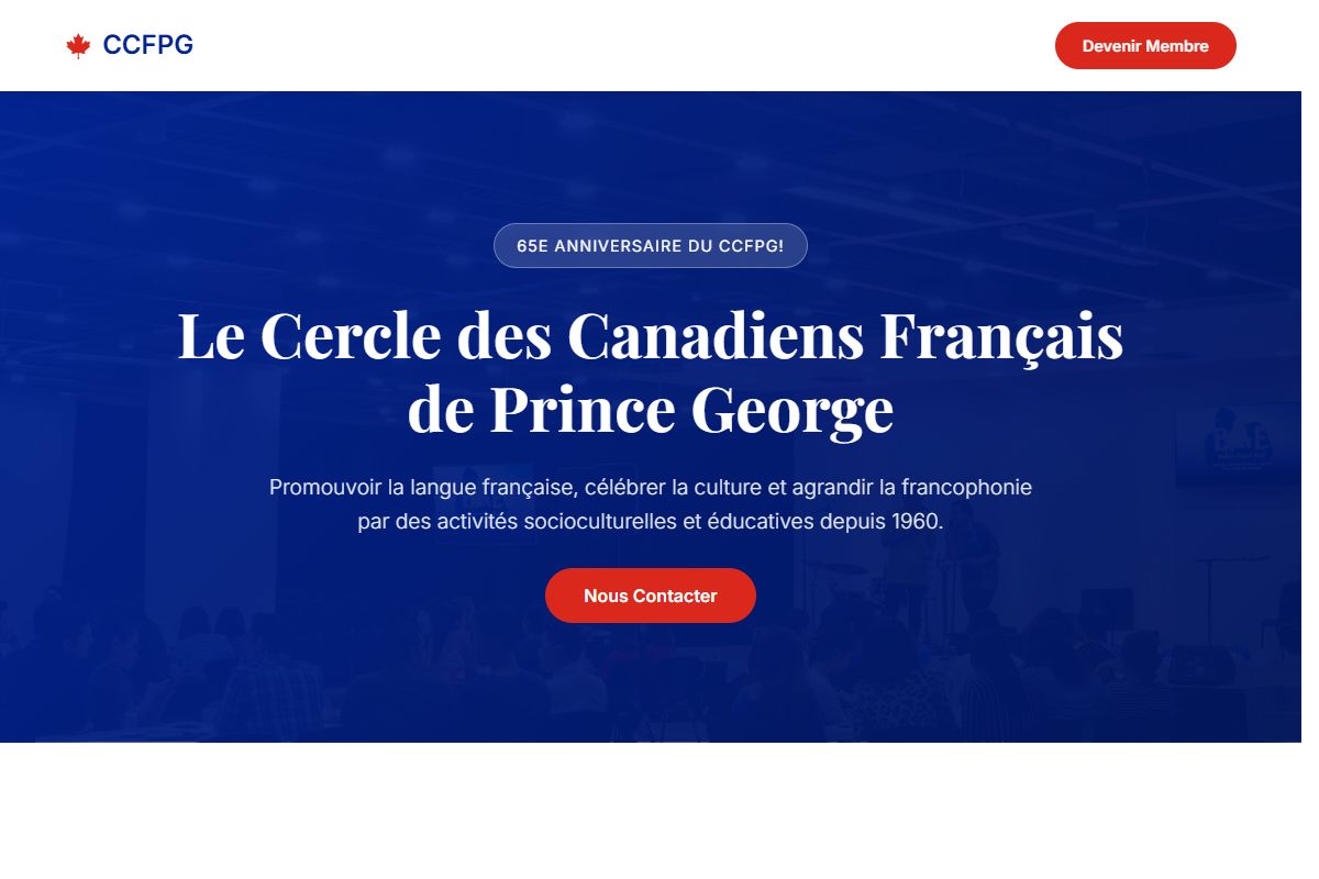 AI Redesign for ccfpg.ca/