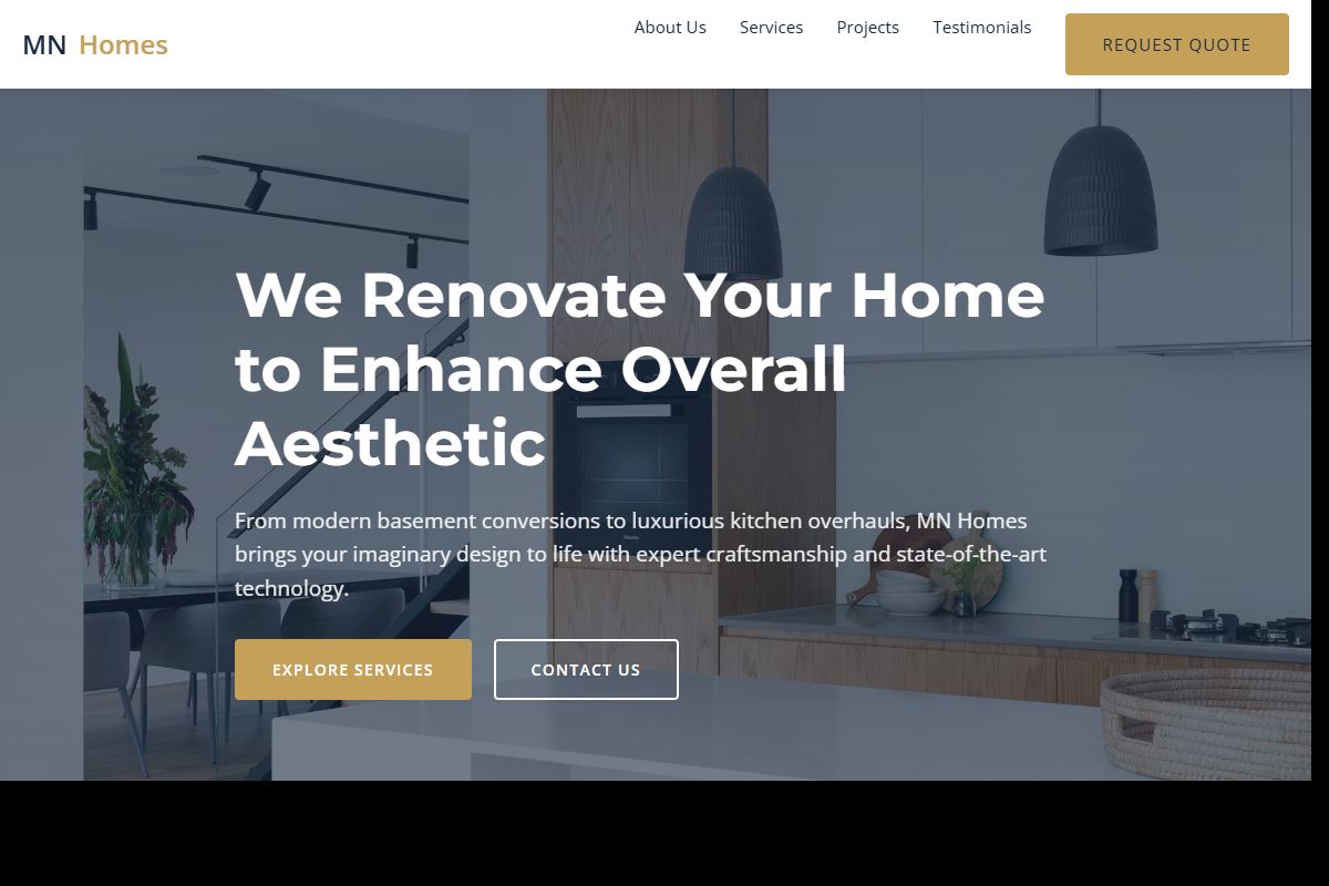 AI Redesign for mnhomes.ca/