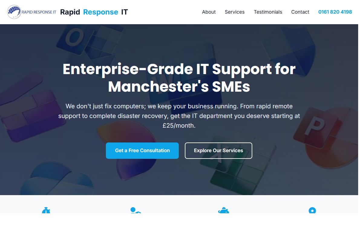 AI Redesign for rapiditsupportmanchester.co.uk/