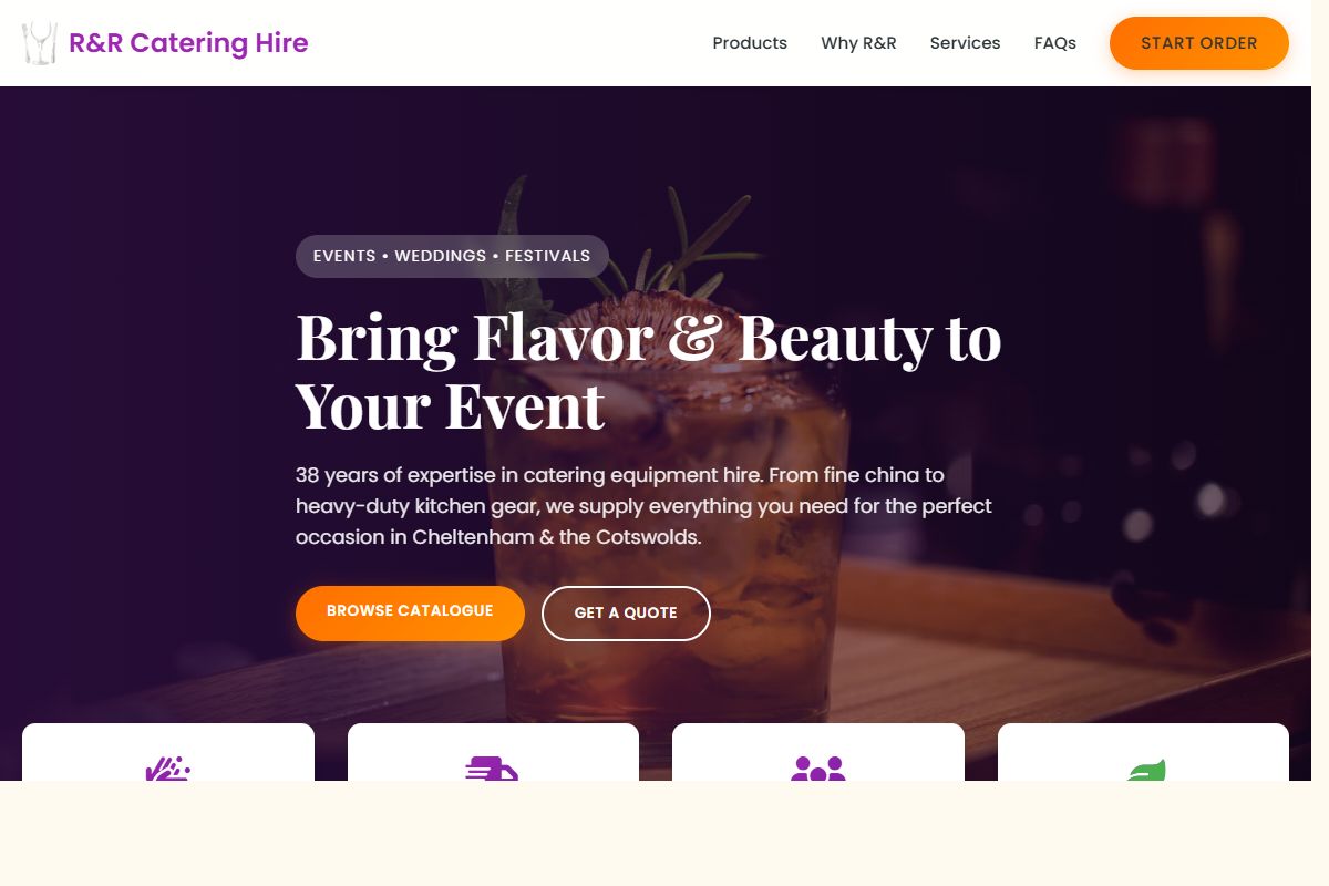 AI Redesign for rrhire.co.uk/