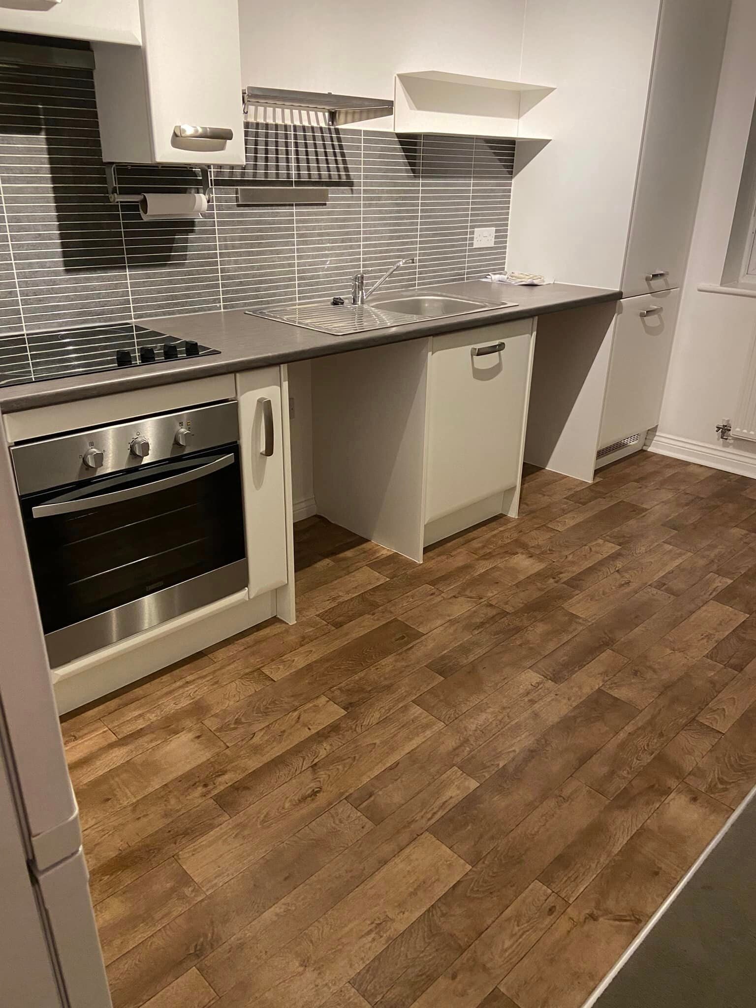 Cleaning professionals at work