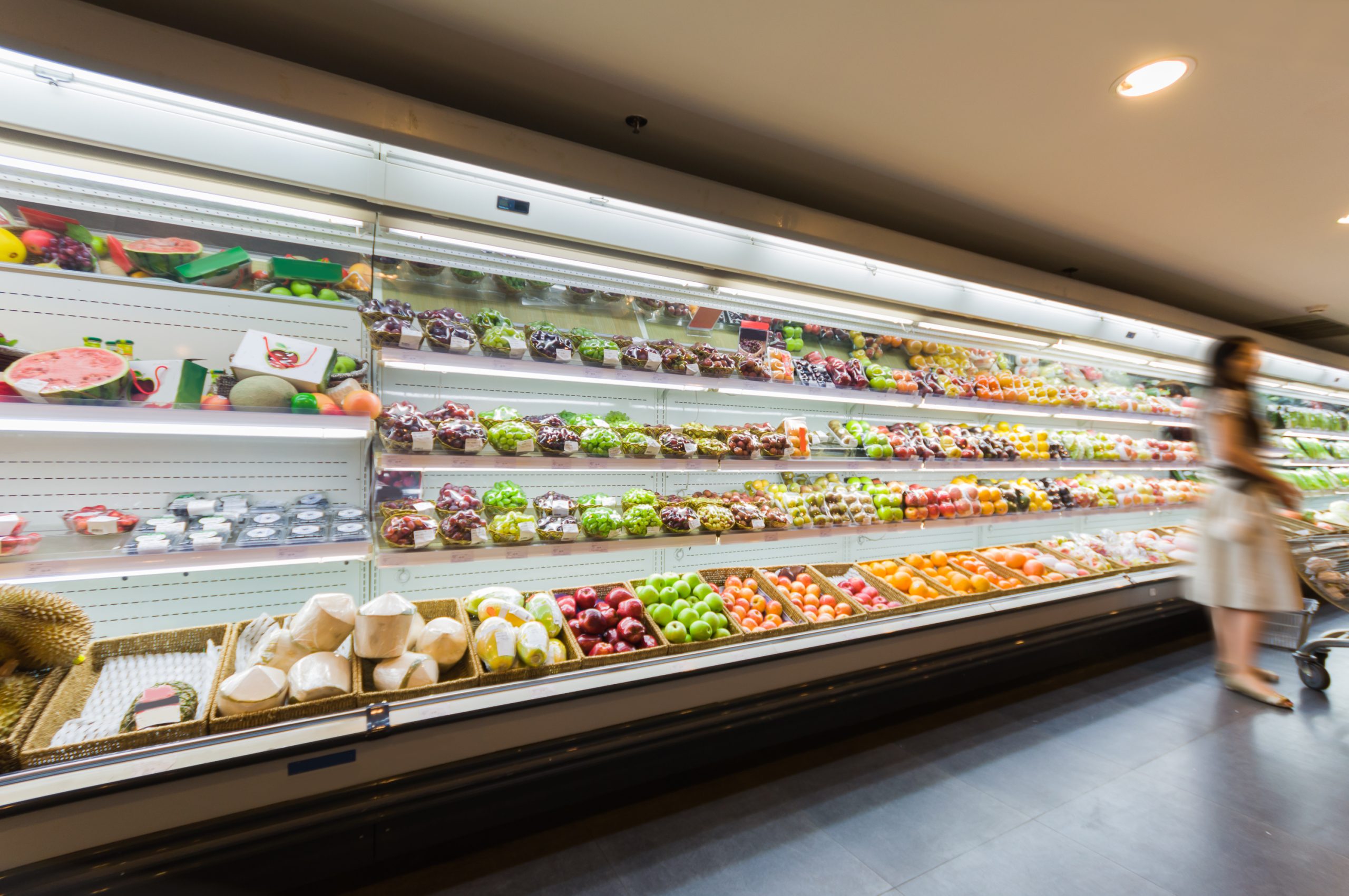 Installed commercial refrigeration unit