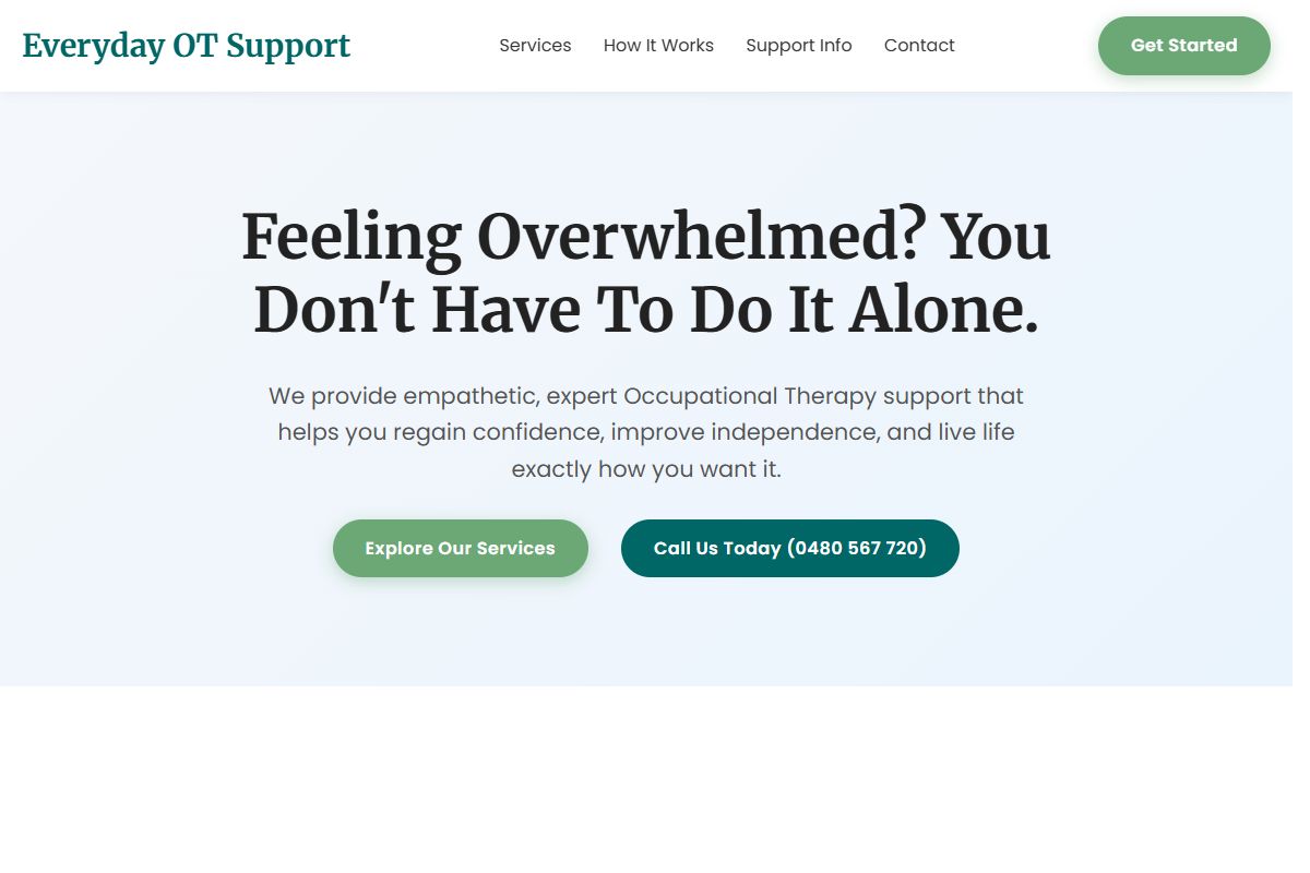 AI Redesign for everydayotsupport.com.au/