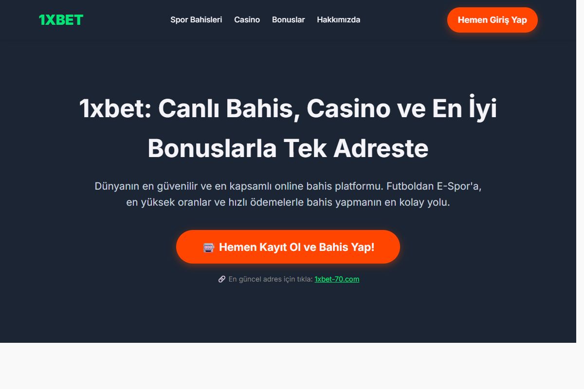 AI Redesign for 1xbet-70.com/