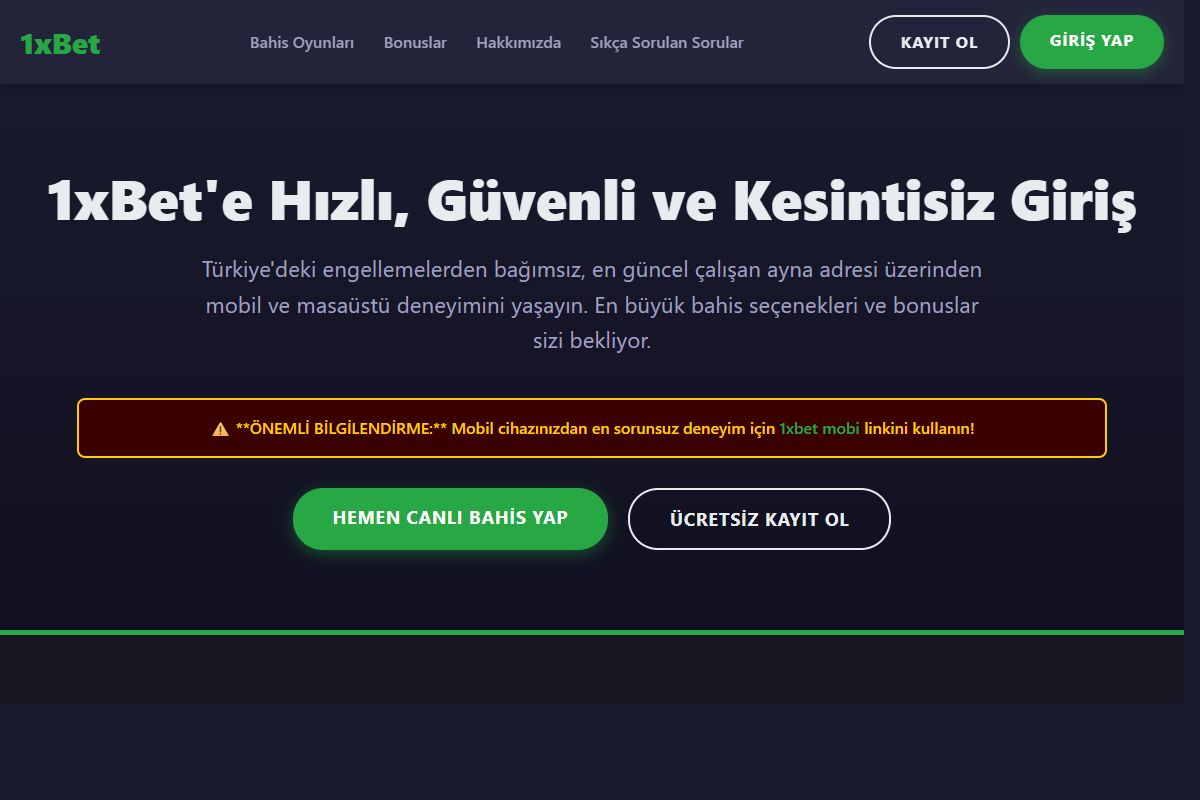 AI Redesign for 1xbet-giris-70.com/