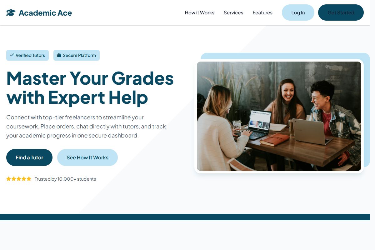 AI Redesign for academicace-tutors.com/