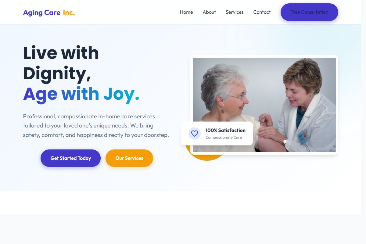 AI Redesign for agingcareinc.com/