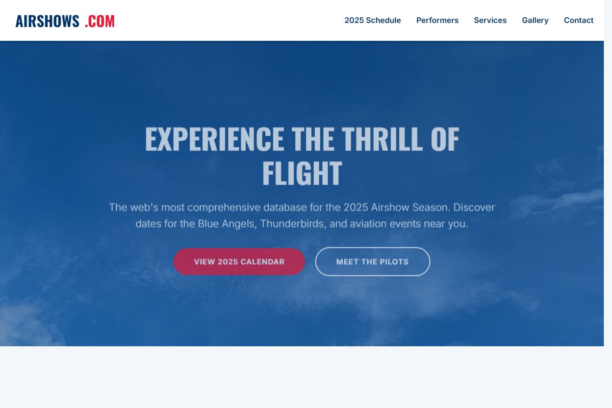 AI Redesign for airshows.com/