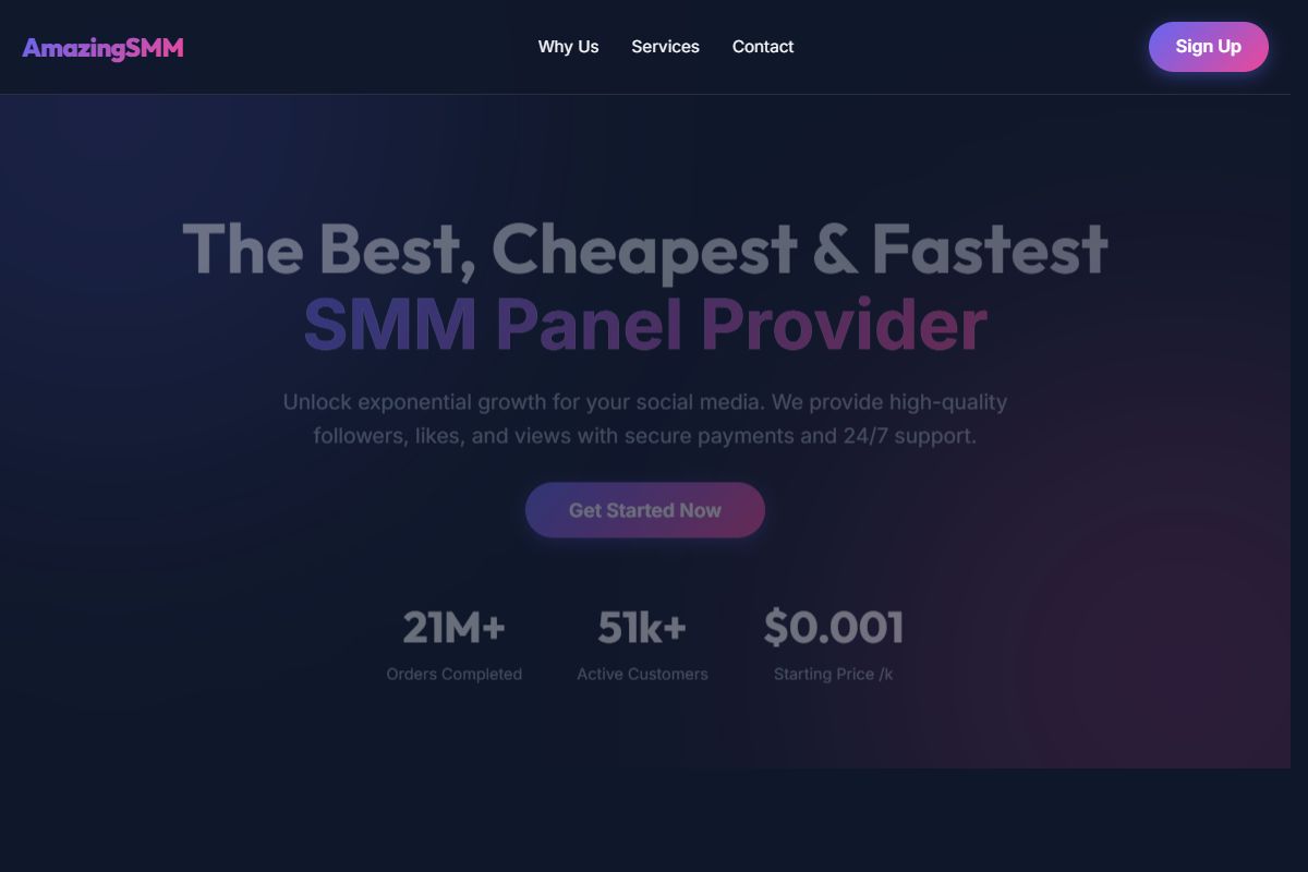 AI Redesign for amazingsmm.com/