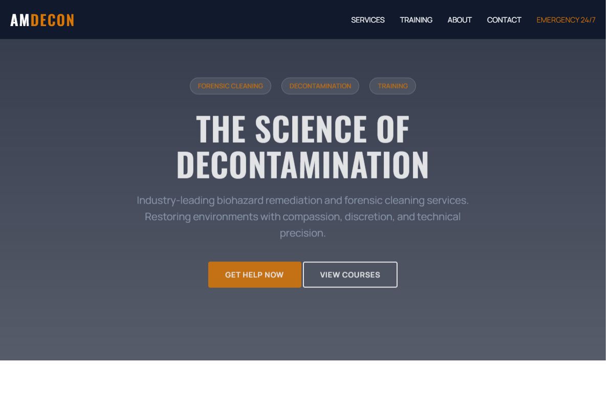 AI Redesign for amdecon.com/