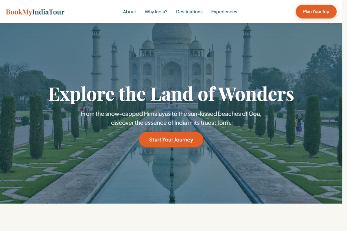 AI Redesign for bookmyindiatour.com/