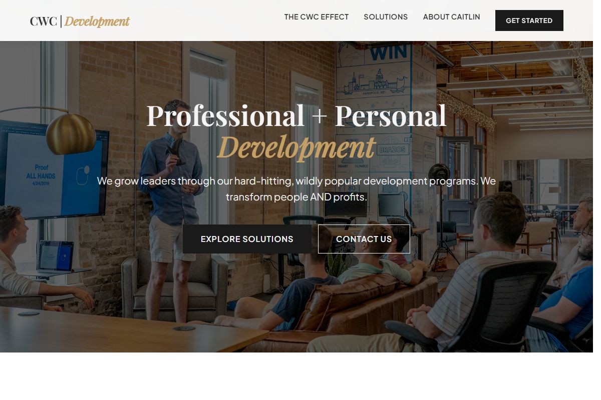 AI Redesign for caitlinwinkley.com/