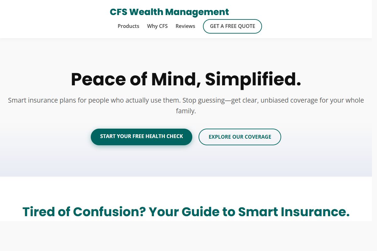 AI Redesign for cfsinsureme.com/