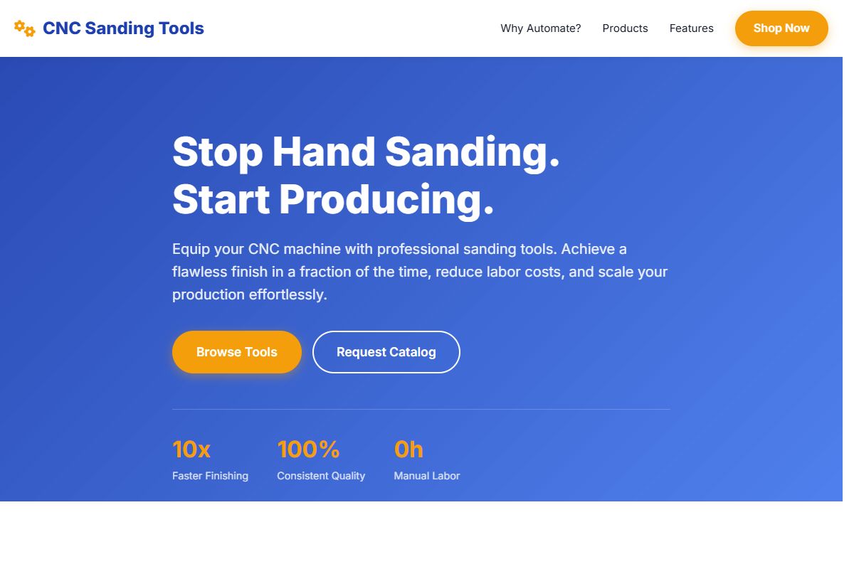 AI Redesign for cncsandingtools.com/