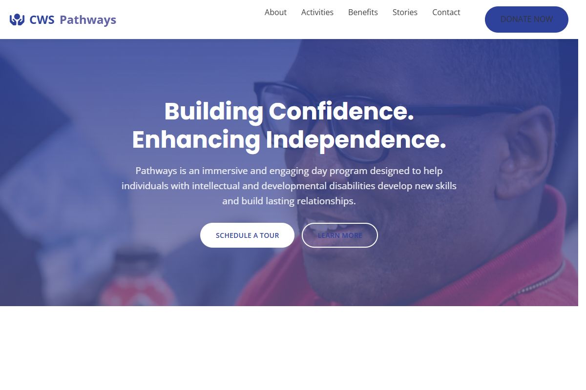 AI Redesign for communityworkforcesolutions.com/services/pathways-day-program/