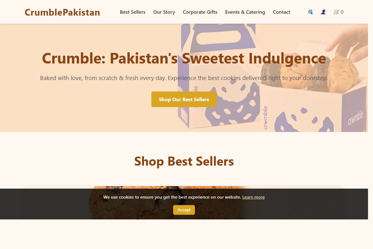 AI Redesign for crumblepakistan.com/