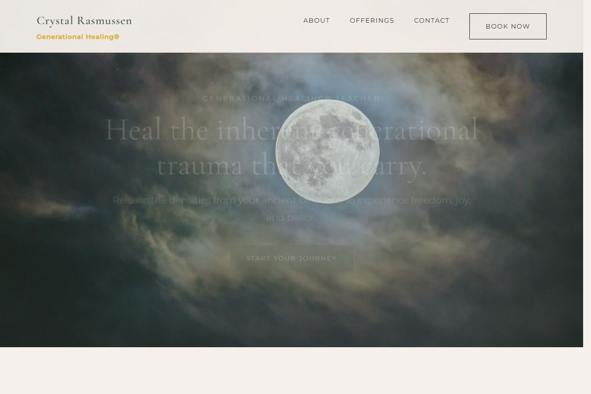 AI Redesign for crystalrasmussen.com/