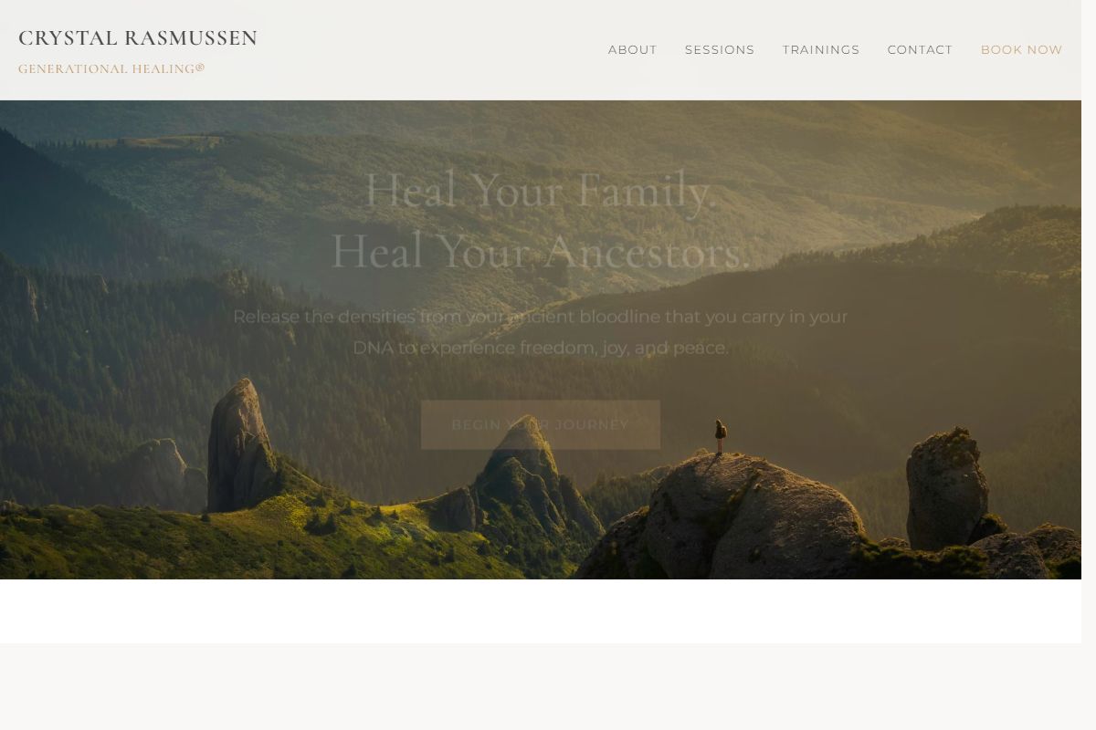 AI Redesign for crystalrasmussen.com/