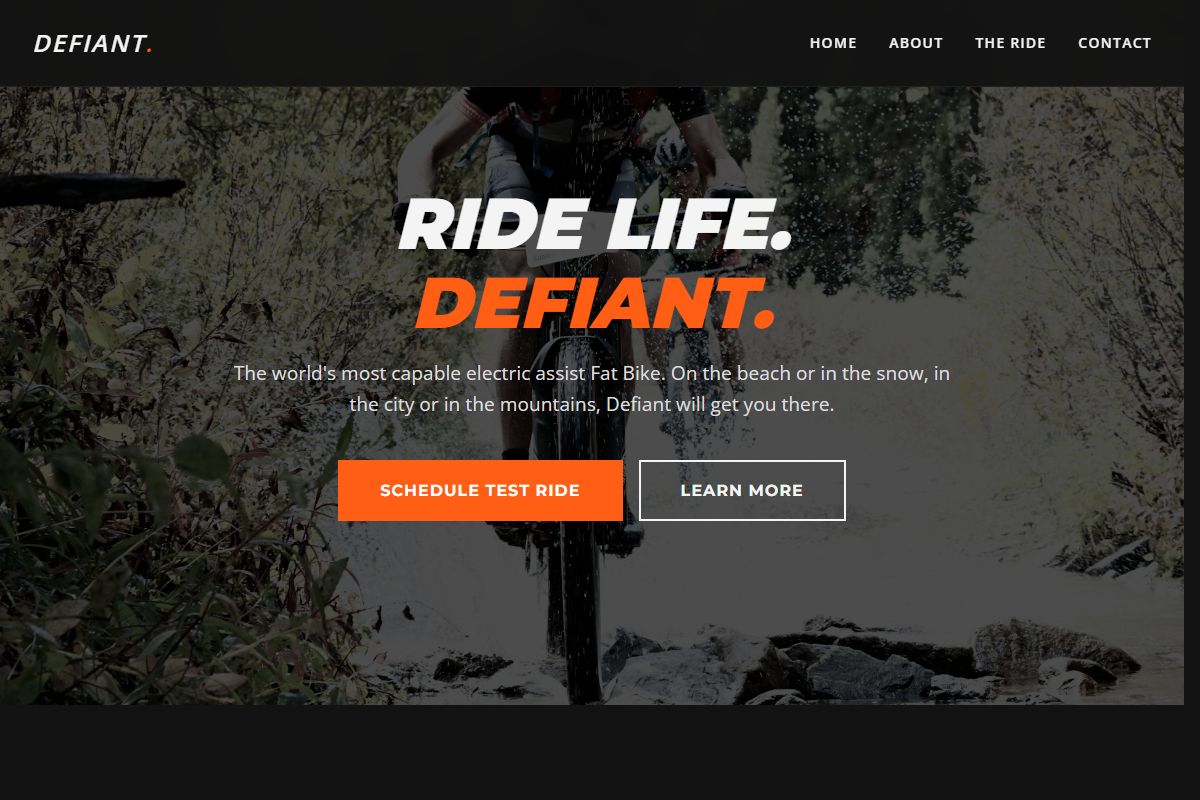 AI Redesign for defiantbicycles.com/
