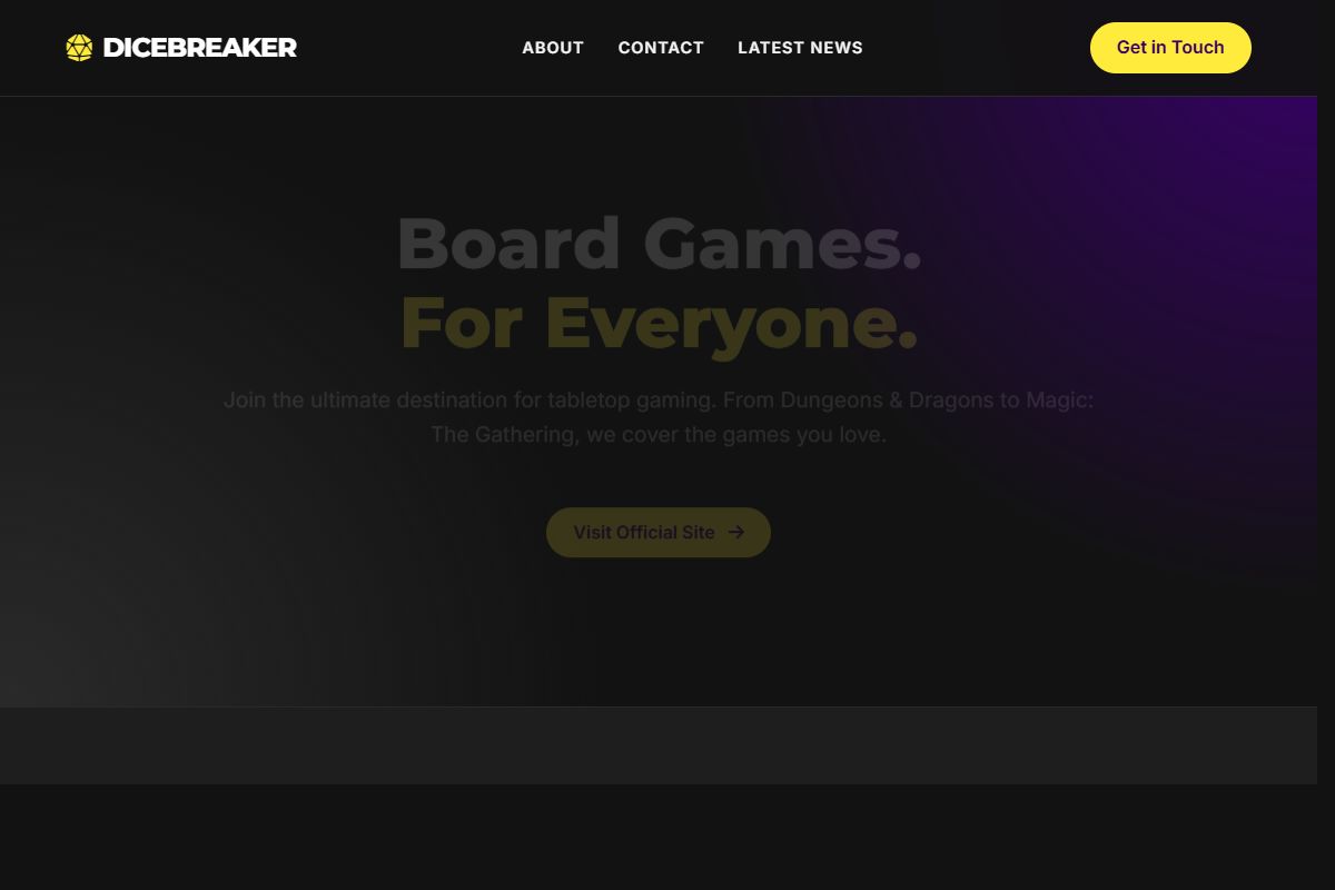 AI Redesign for dicebreaker.com/