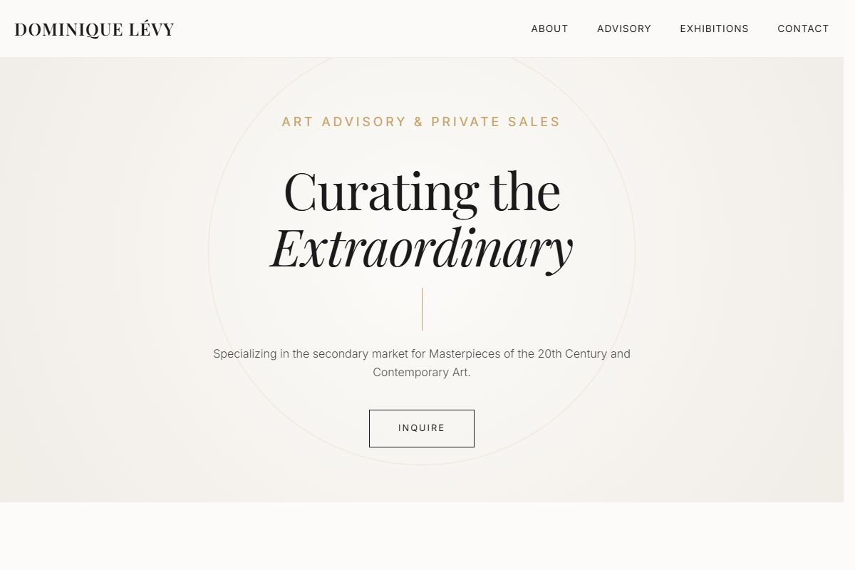 AI Redesign for dominiquelevy.com/