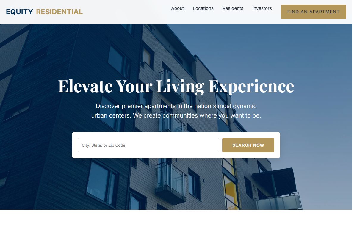 AI Redesign for equity-residential.com/
