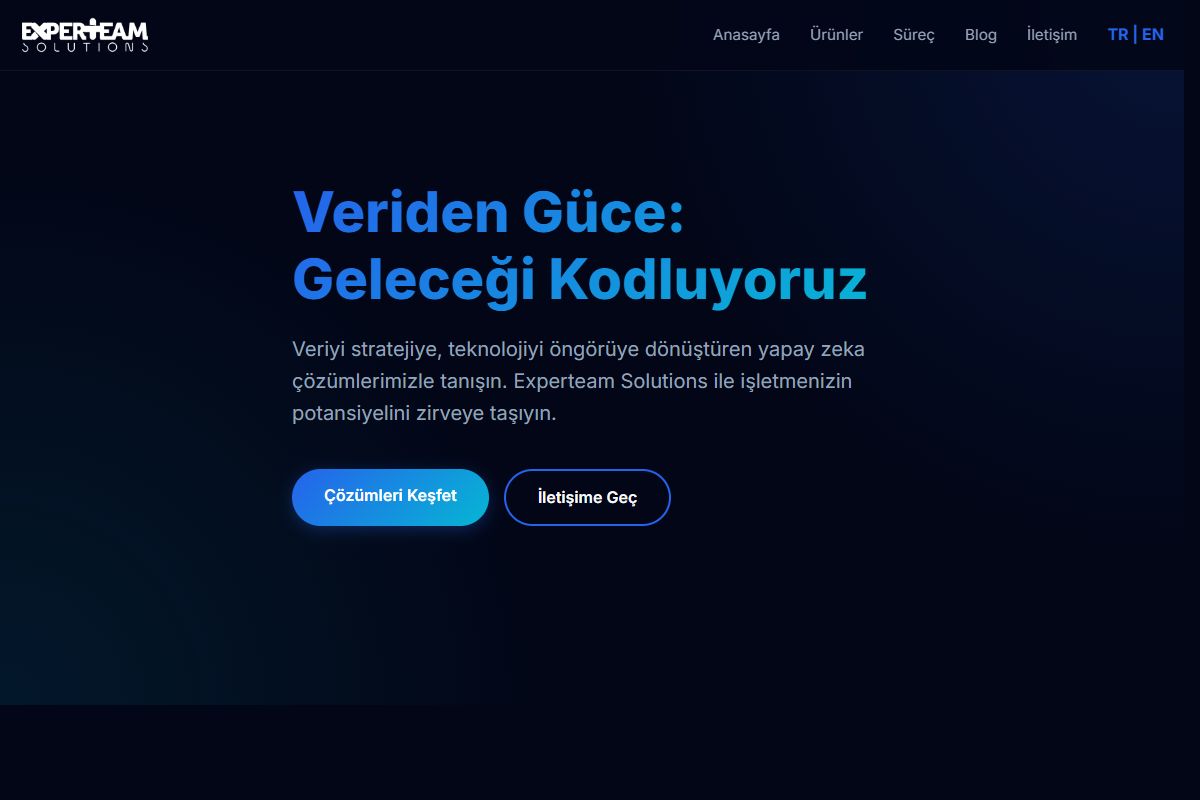 AI Redesign for experteamsolutions.com/
