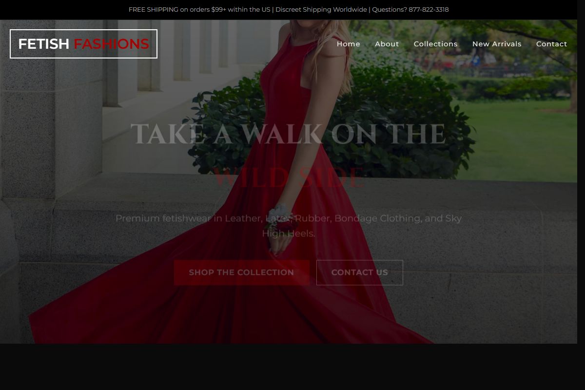 AI Redesign for fetish-fashions.com/