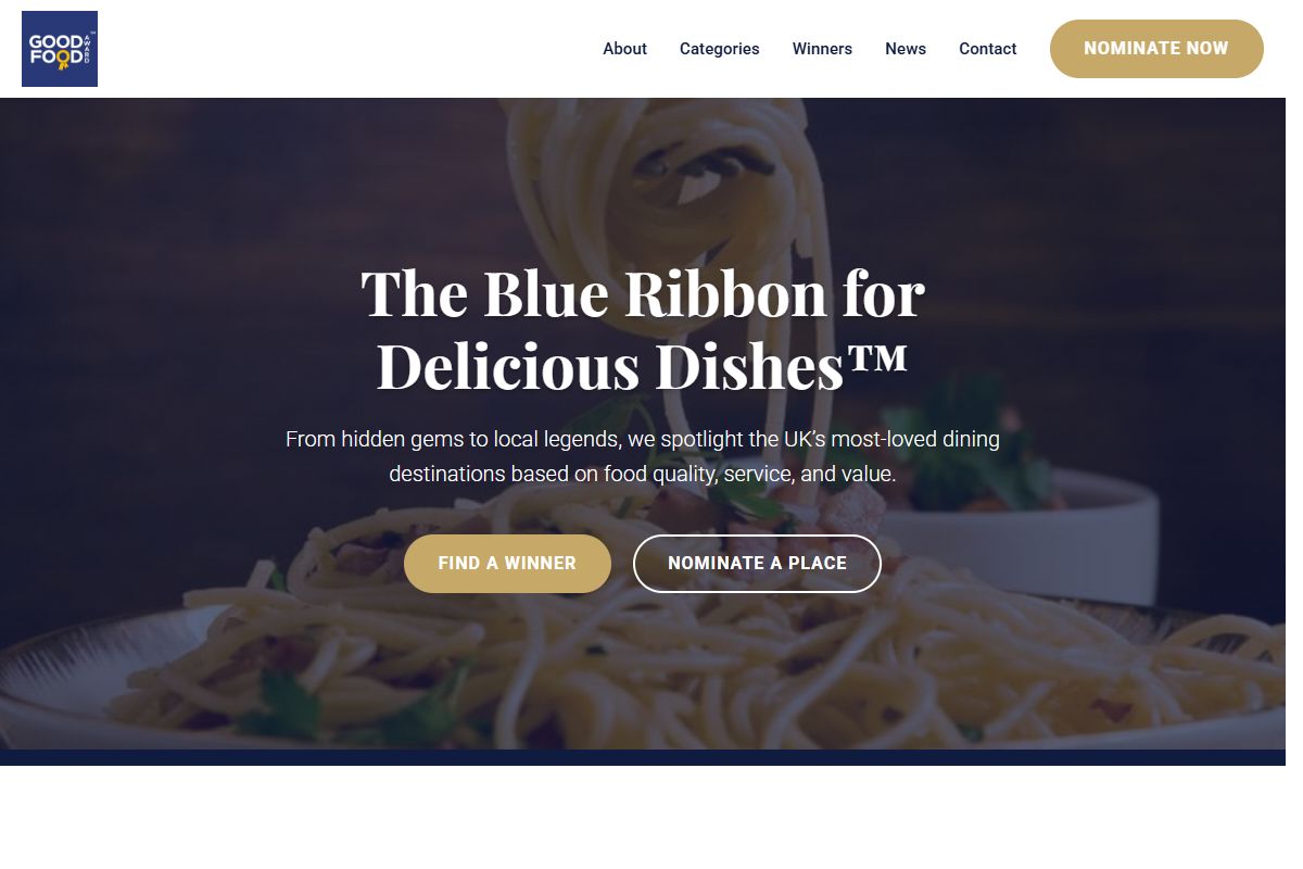 AI Redesign for goodfoodaward.com/