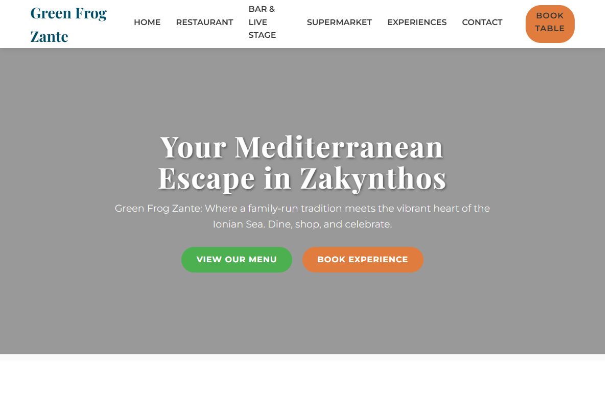 AI Redesign for greenfrogzante.com/