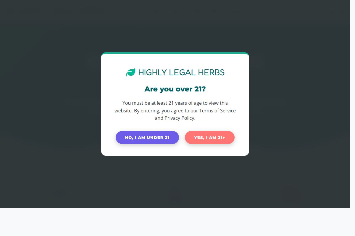 AI Redesign for highlylegalherbs.com/