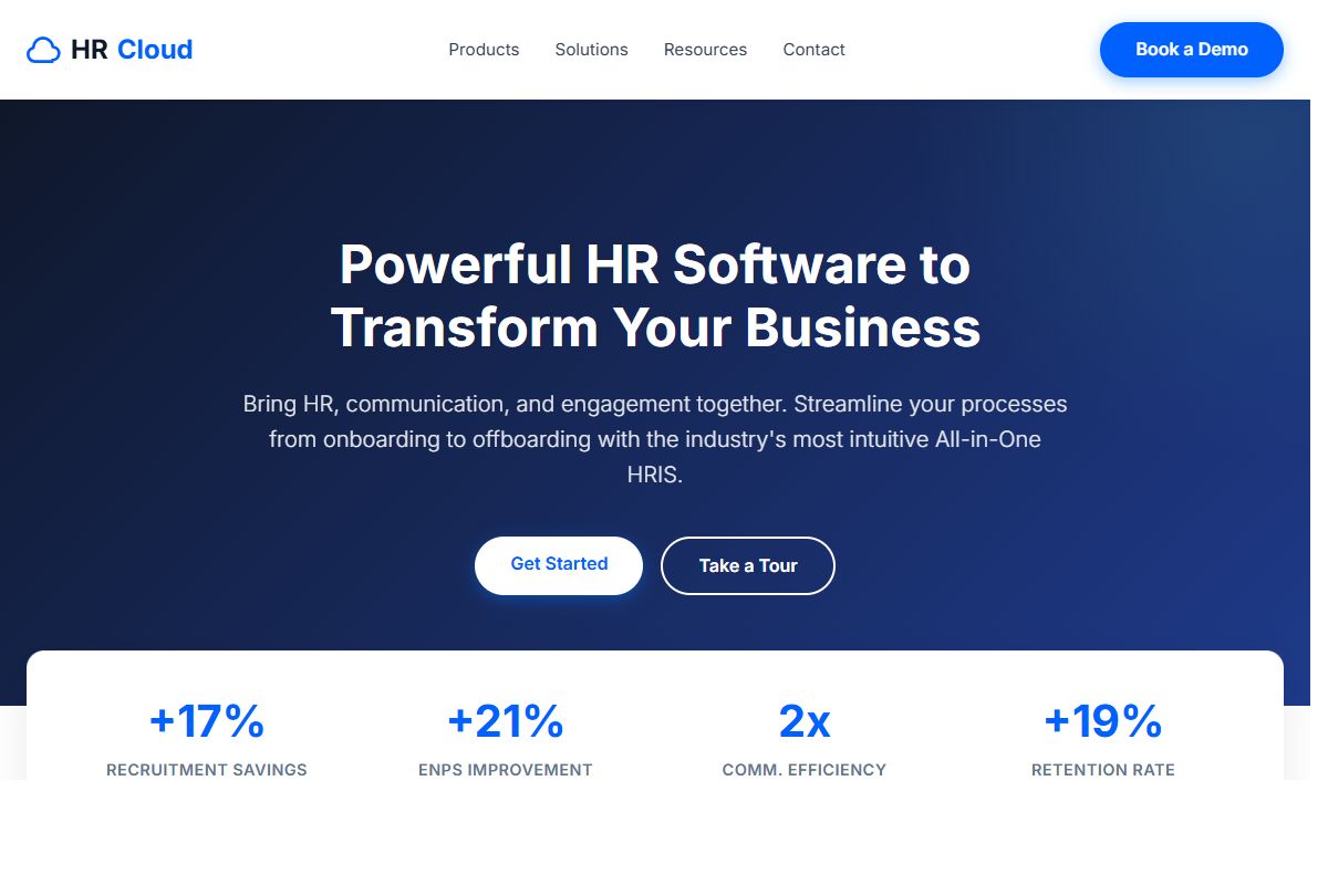 AI Redesign for hrcloud.com/