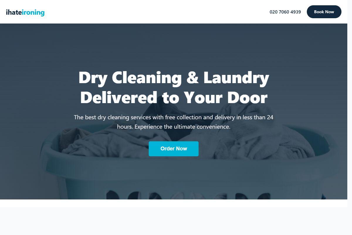 AI Redesign for ihateironing.com/