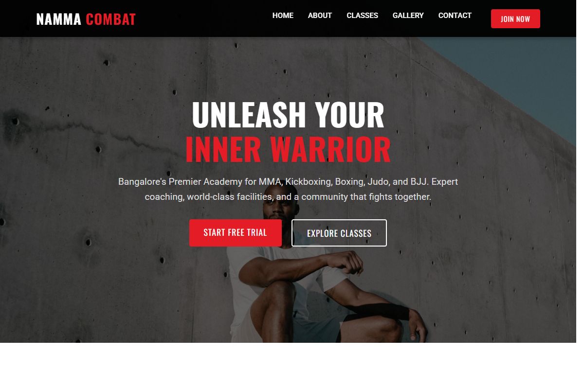 AI Redesign for nammacombat.com/