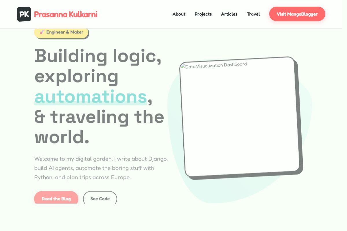AI Redesign for prasannakulkarni.com/