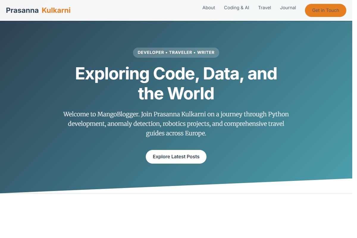 AI Redesign for prasannakulkarni.com/