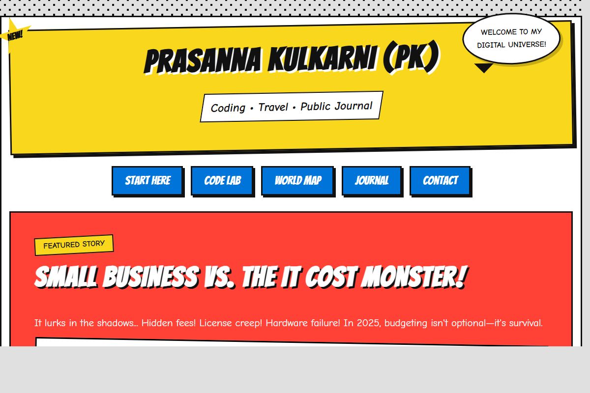 AI Redesign for prasannakulkarni.com/