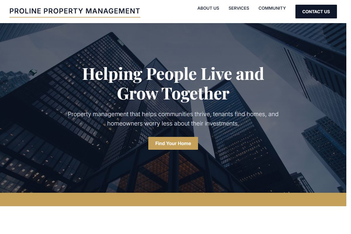 AI Redesign for prolinemanagement.com/