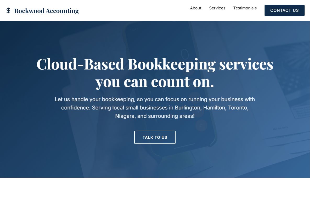 AI Redesign for rockwoodaccounting.com/