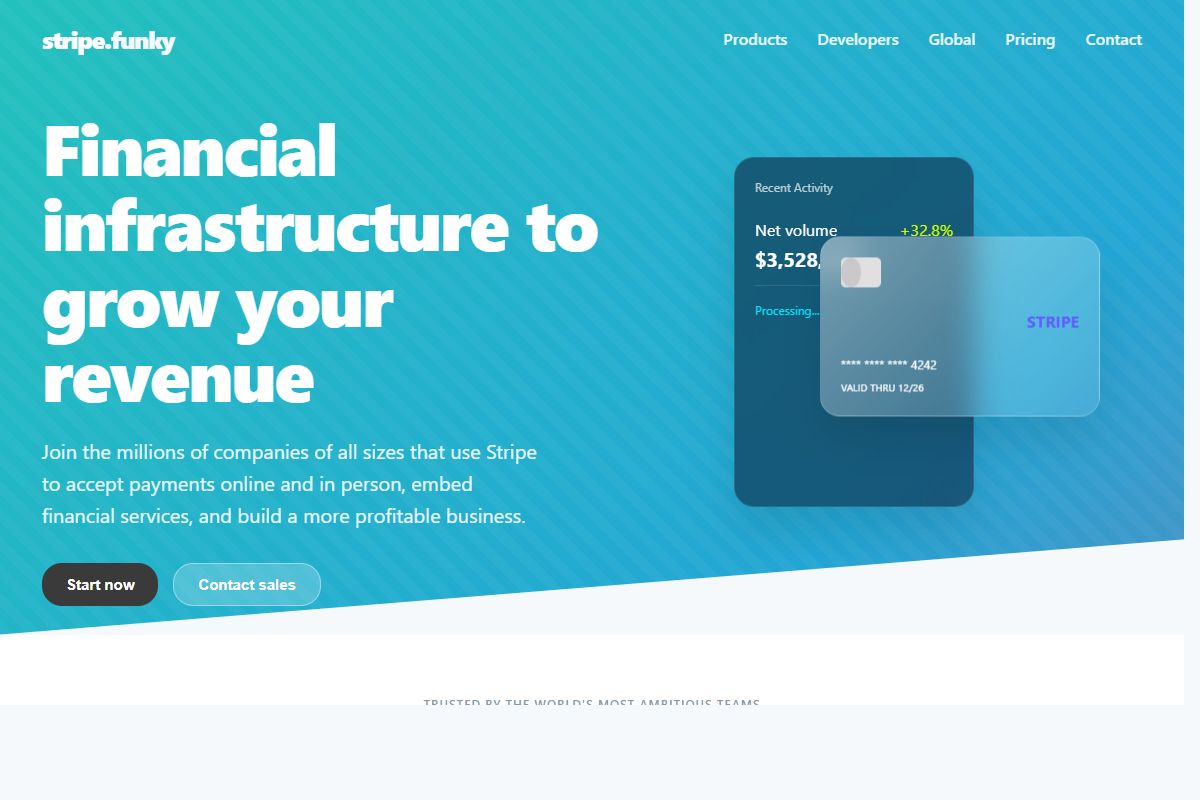 AI Redesign for stripe.com/