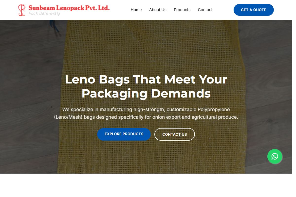 AI Redesign for sunbeamlenopack.com/